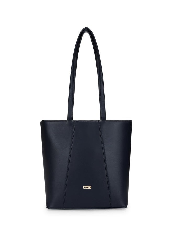 Fastrack Women's Spacious Everyday Tote Bag with Side Zip Pocket | Fits Upto 14" Laptop | Roomy Interior with Inner Zip and Slip Pockets | Comfortable Shoulder Straps | Trendy Women's Handbags - Image 1